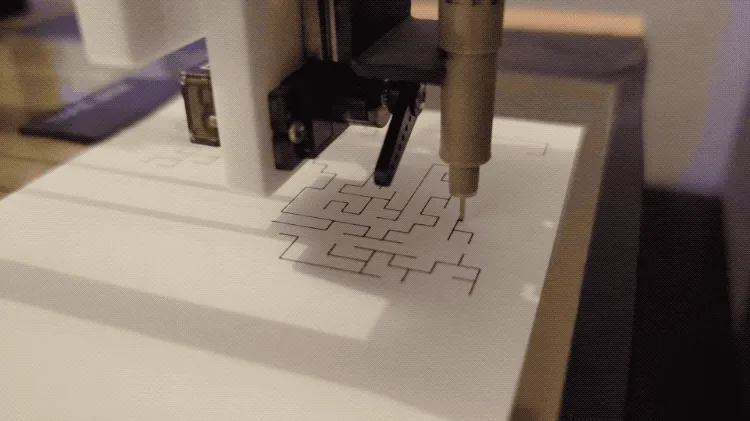 The card being plotted