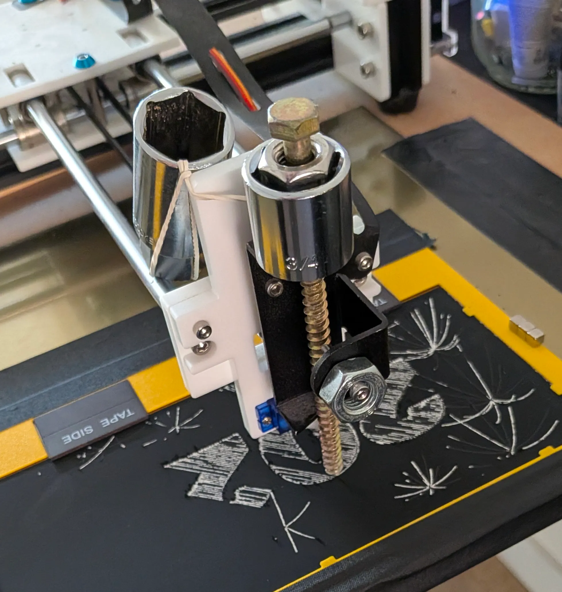 A screw in the plotter